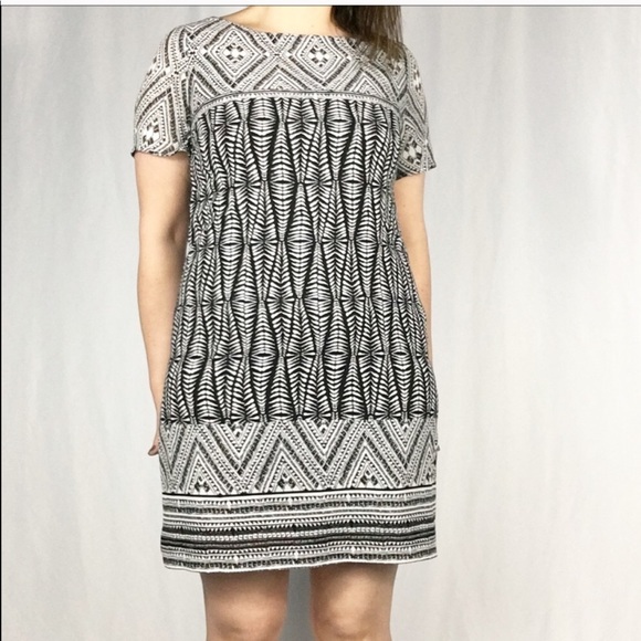 Aztec Boho Black and White Dress - Picture 6 of 6